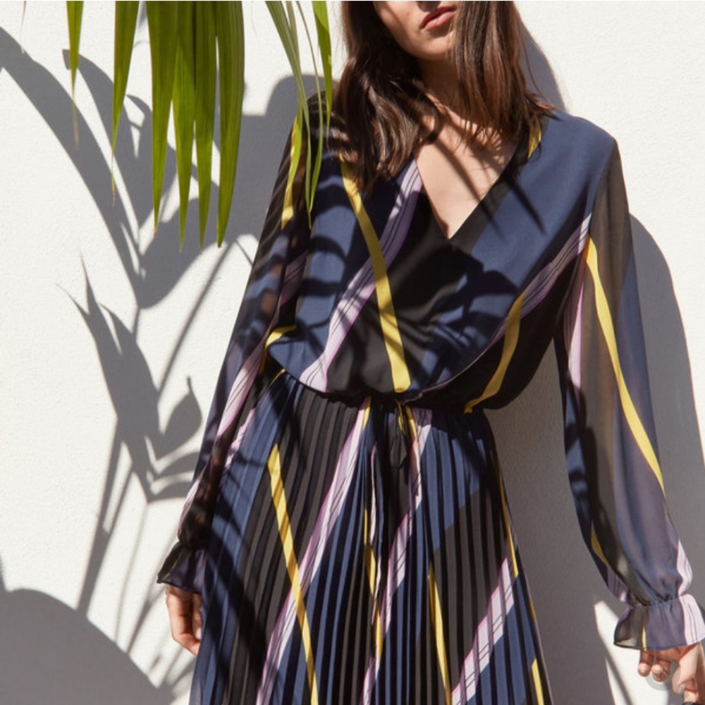 JUST FEMALE GALA DRESS - DIAGONAL PRINT